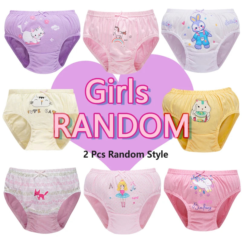 Lot de 5 culottes en coton pour filles (2–14 ans) – Sous-vêtements doux, confortables et respirants