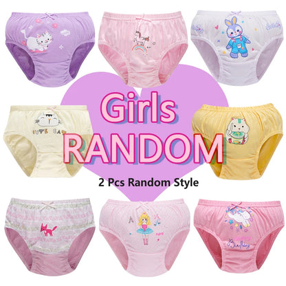 Lot de 5 culottes en coton pour filles (2–14 ans) – Sous-vêtements doux, confortables et respirants