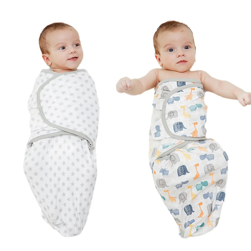 Barboteuse d'été pour bébés garçons et filles , ensemble de chapeaux/sac de nuit uniquement, couverture d'emmaillotage pour bébé, sac de couchage réglable pour nouveau-né, vêtements de nuit pour nourrissons 0-6M