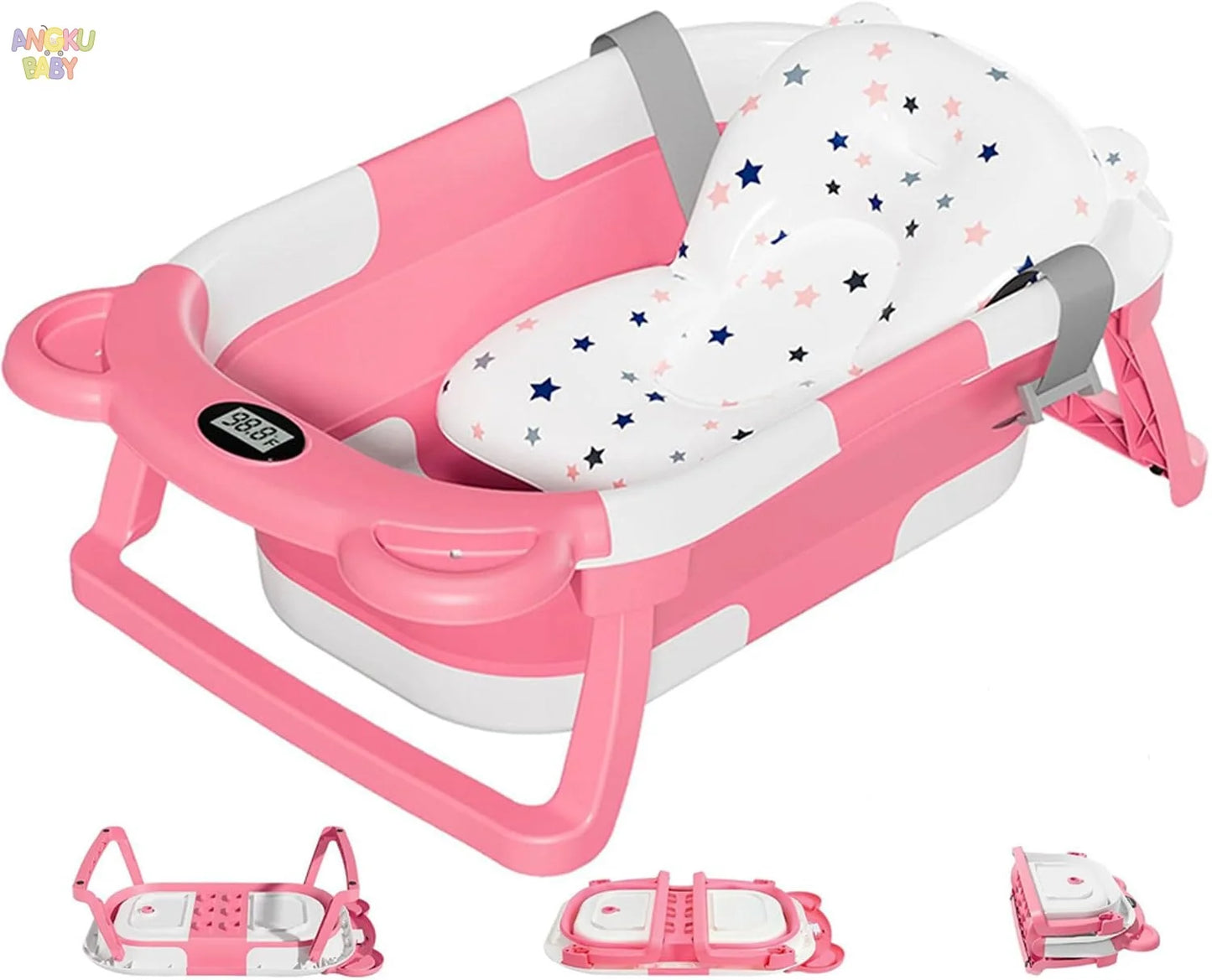 Baignoire Pliable pour Bébé – Baignoire Portable Antidérapante pour Nouveau-né et Tout-petit