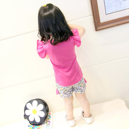 Ensemble Fille Été “Lollipop” – T-shirt + Short/Short-jupe imprimé (4–6 ans)