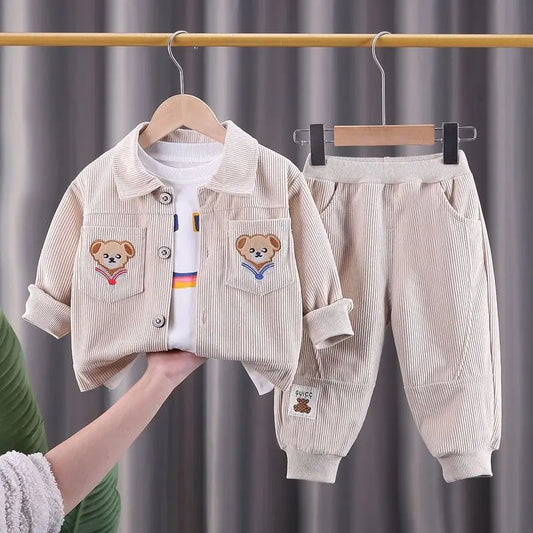 Ensembles pour bébés, nouveaux vêtements de printemps et d'automne, ensemble de loisirs manteau + pantalon, ensemble deux pièces pour garçons et filles, veste à la mode, vêtements Version coréenne, 2025
