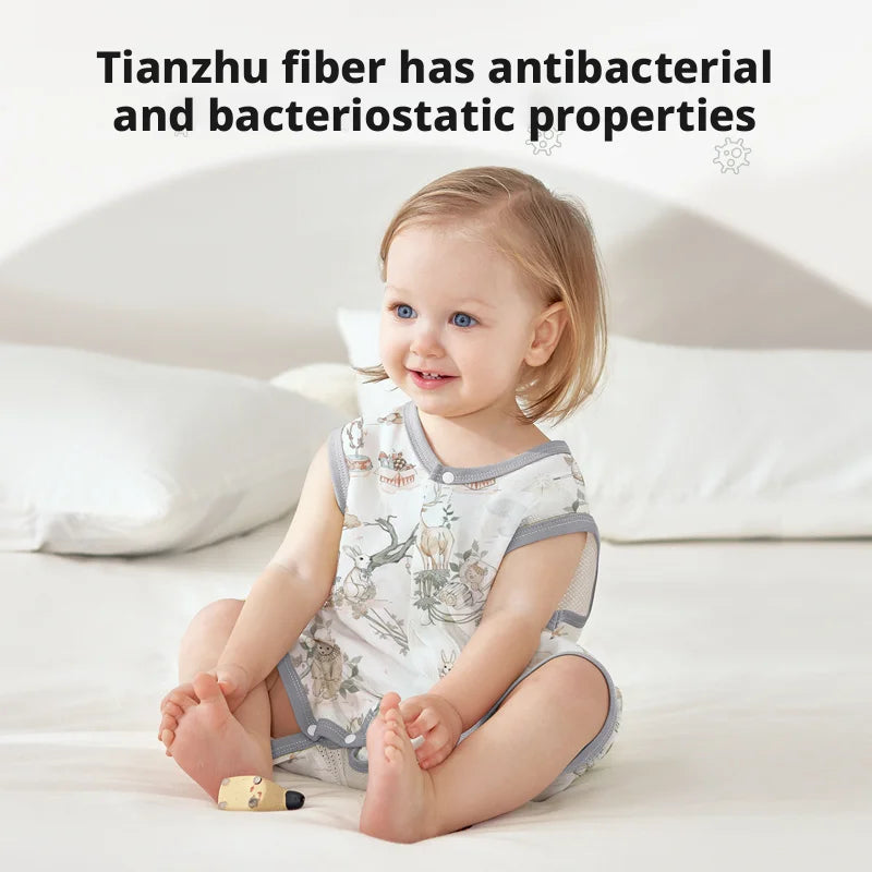 Gigoteuse bébé en mousseline de coton – Sac de nuit respirant (printemps / été)