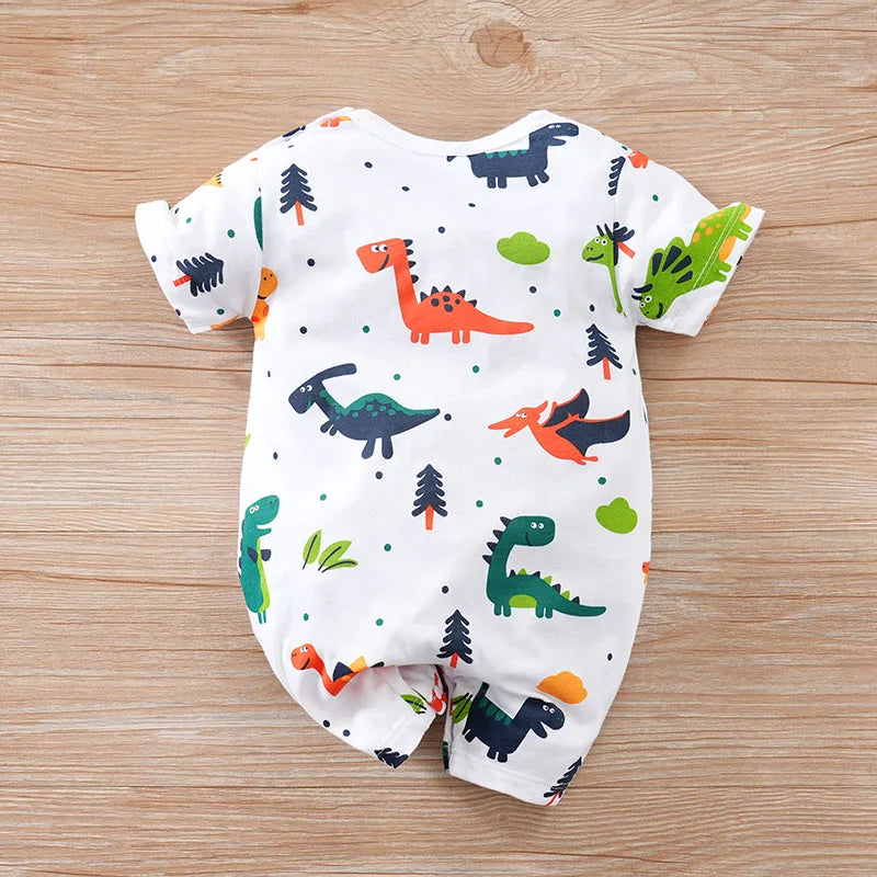 Body Dino Aventure™ – Barboteuse Bébé Confort en Coton (0–18 mois)