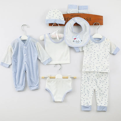 Ensemble naissance bébé 8 pièces – Coffret complet nouveau-né garçon & fille (vêtements + accessoires)