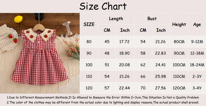 Robe Bébé Fille Vichy Rouge – Coton Doux avec Col Fraise