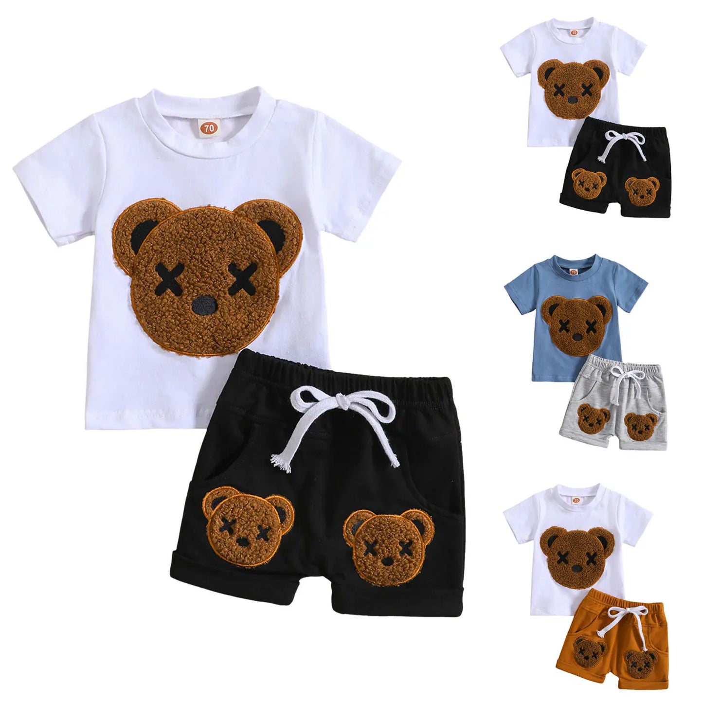 Ensemble Bébé Ourson 2 Pièces – Haut Confort & Bas Assorti Décontracté