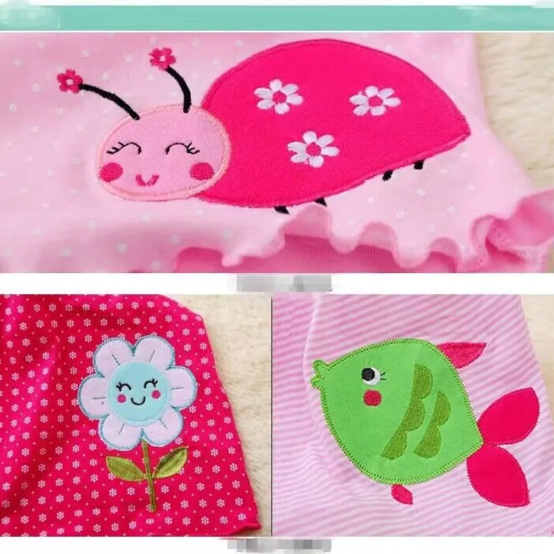 Robe d’Été Bébé Fille en Coton – Légère, Colorée & Brodée