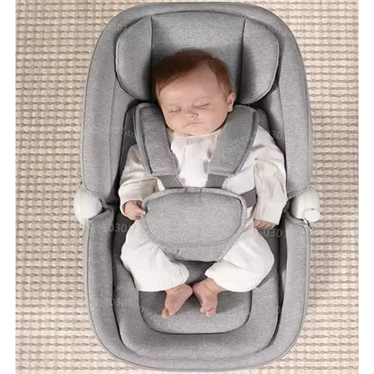 Chaise apaisante électrique connectée pour bébé – Transat à bascule de luxe avec application mobile (0–36 mois)