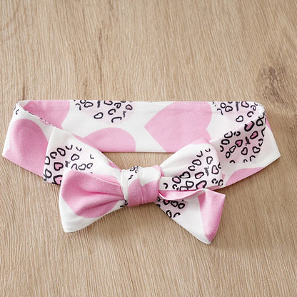 Ensemble bébé 3 pièces manches courtes – Spécial Fête des Mères, rose à cœurs