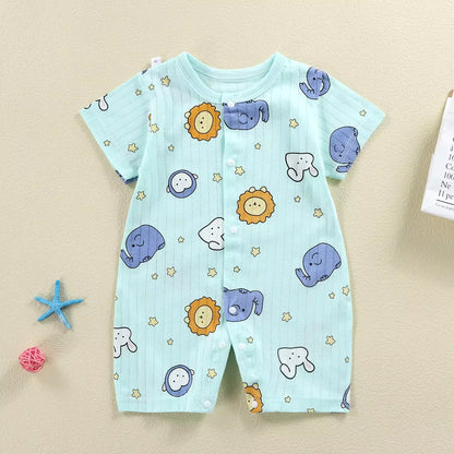 Barboteuse Bébé en Coton – Tenue Légère pour 0 à 12 Mois