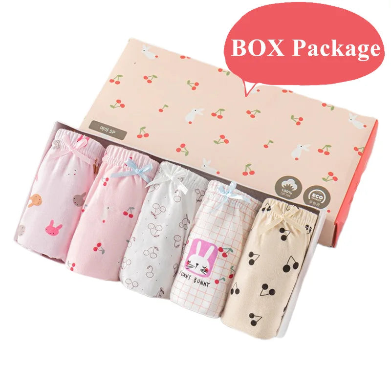 Lot de Sous-Vêtements Fille 100% Coton – Motifs Chats Mignons & Confort Doux