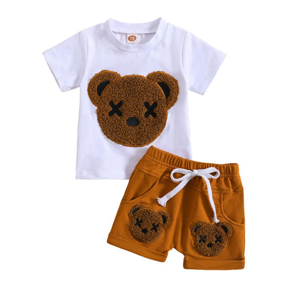 Ensemble Bébé Ourson 2 Pièces – Haut Confort & Bas Assorti Décontracté