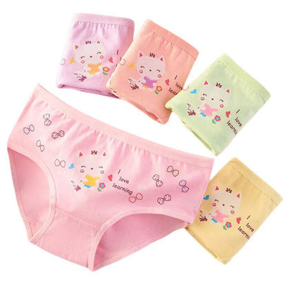 Lot de 4 Culottes Fille en Coton Doux – Confort Petit Trésor