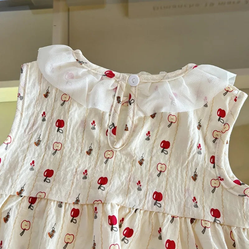 Robe Princesse Fleurie Bébé – Ensemble 2 Pièces Été