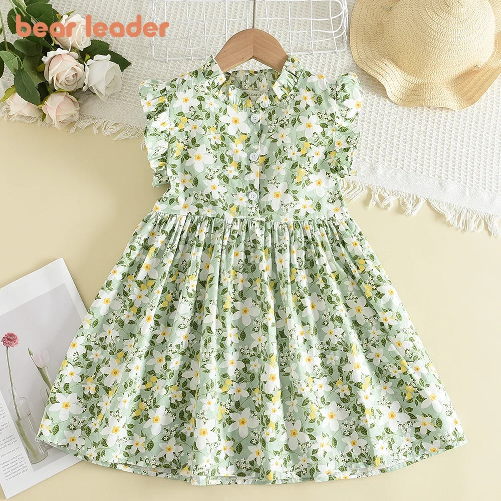 Robe fleurie d’été pour fille