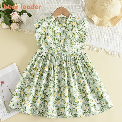 Robe fleurie d’été pour fille