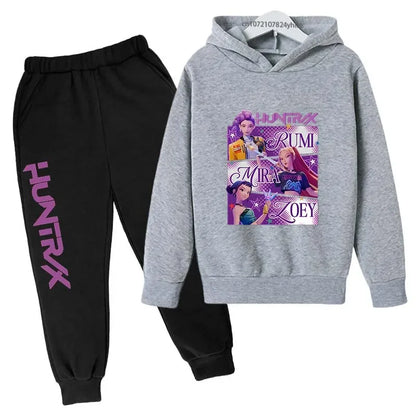 Ensemble Sweat à Capuche & Pantalon Enfant – Style K-Pop Demon Hunters (Ados)   14+