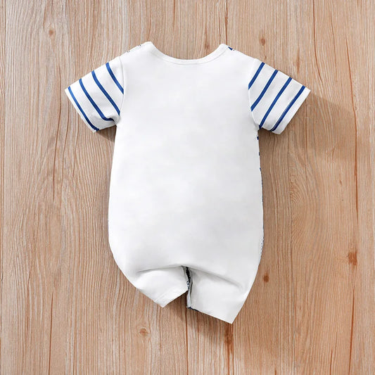 Combinaison Bébé Ours Cartoon – Body Été Coton Doux Garçon & Fille