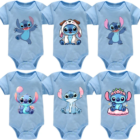 Body bébé 100 % coton – Onesie manches courtes, imprimé dessin animé, tenue d’été
