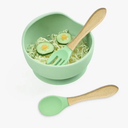 🍽️ Ensemble repas bébé en silicone – Antidérapant & sécurisé