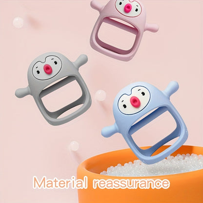 Anneau de dentition bébé en silicone – Prise facile anti-chute – Sans BPA – Doux et sécuritaire
