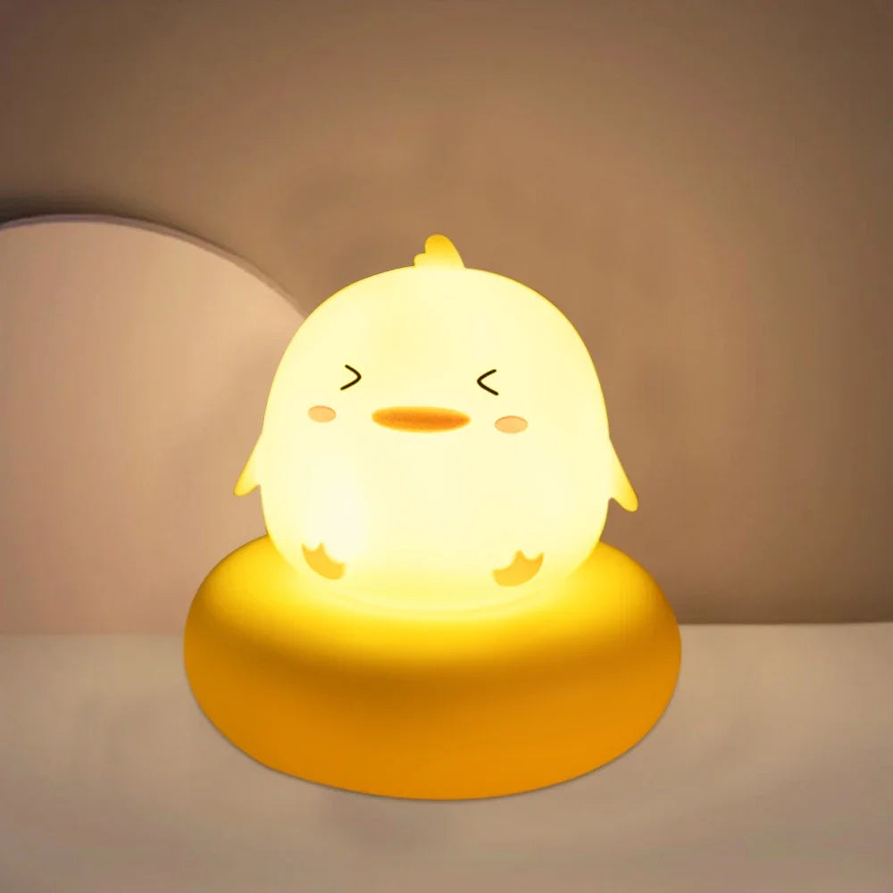 Veilleuse Animaux Bébé – Lampe de Nuit Douce (Canard, Ours, Lapin, Chat)