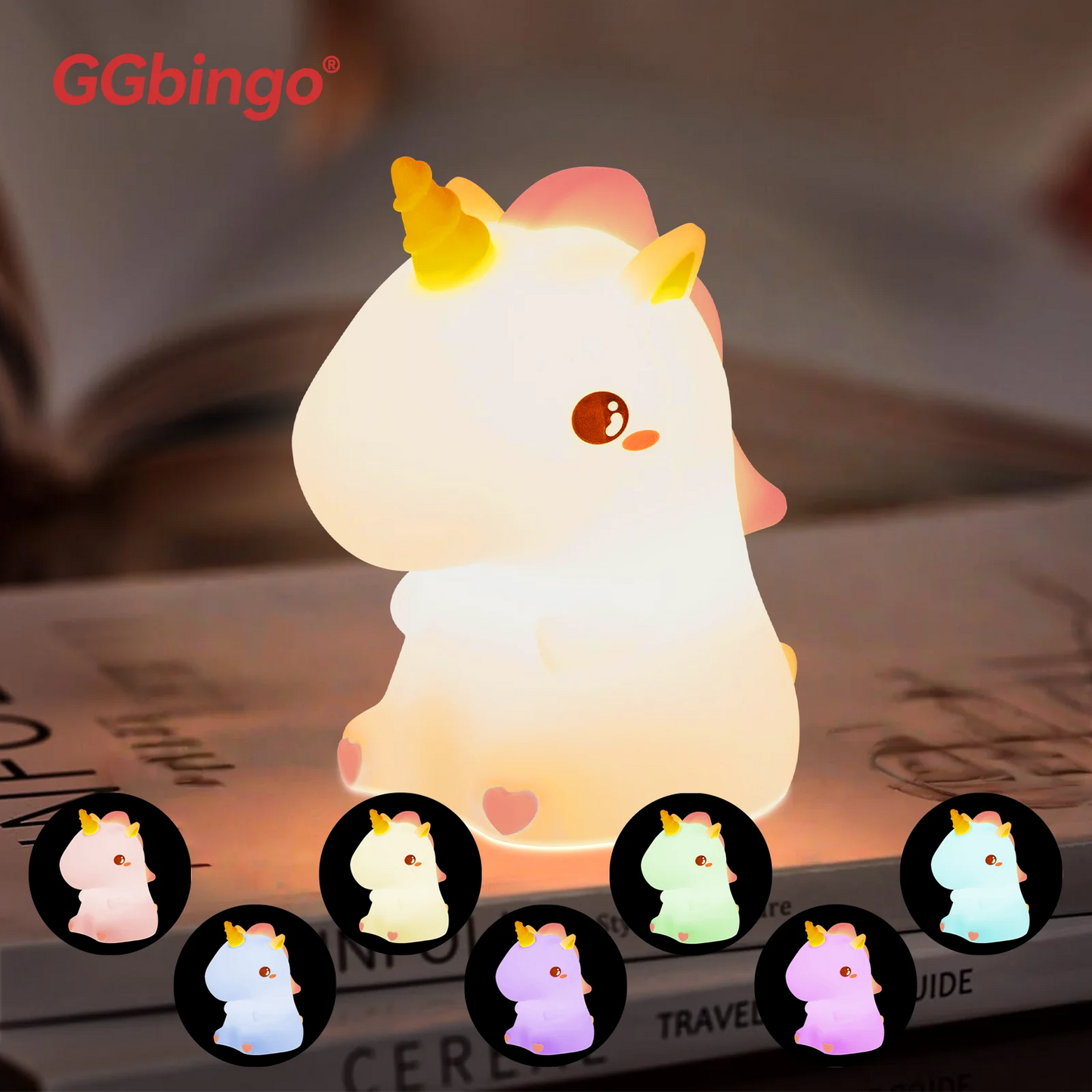 Veilleuse Animaux en Silicone – Lampe de Nuit Rechargeable pour Bébé