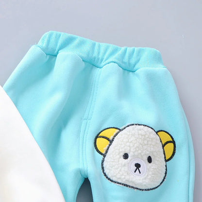 Ensemble Enfant Automne-Hiver – Gilet à Capuche Épais & Tenue Confort