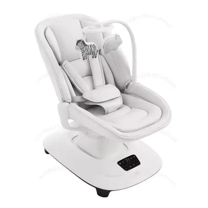 Chaise apaisante électrique connectée pour bébé – Transat à bascule de luxe avec application mobile (0–36 mois)