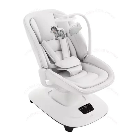 Chaise apaisante électrique connectée pour bébé – Transat à bascule de luxe avec application mobile (0–36 mois)