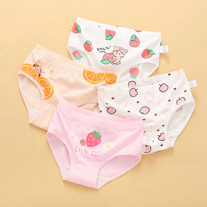 Lot de 4 Culottes Fille en Coton Doux – Confort Petit Trésor