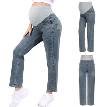Jean Maternité Confort Absolu – Taille Haute avec Soutien Évolutif
