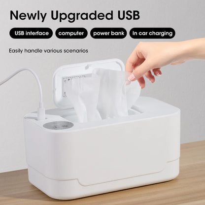 Chauffe-Lingettes Bébé Intelligent avec Écran LED – Distributeur de Lingettes Chauffantes