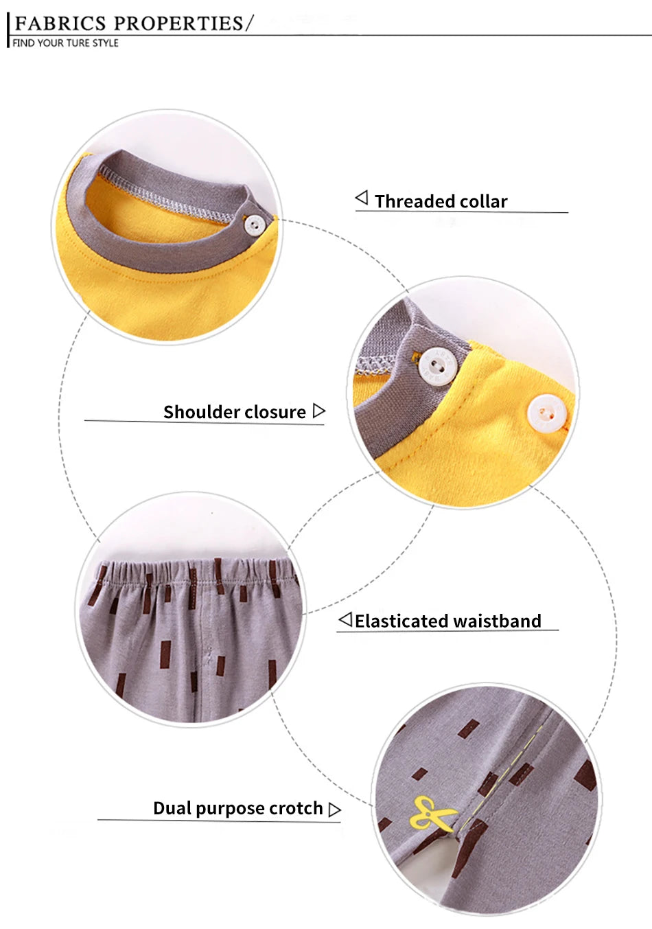 Ensemble pyjama bébé/enfant – Homewear doux – Motif cartoon – Confort quotidien