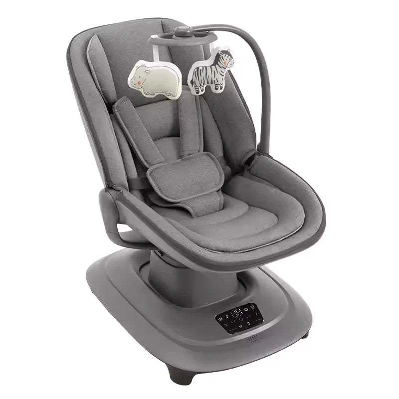 Chaise apaisante électrique connectée pour bébé – Transat à bascule de luxe avec application mobile (0–36 mois)