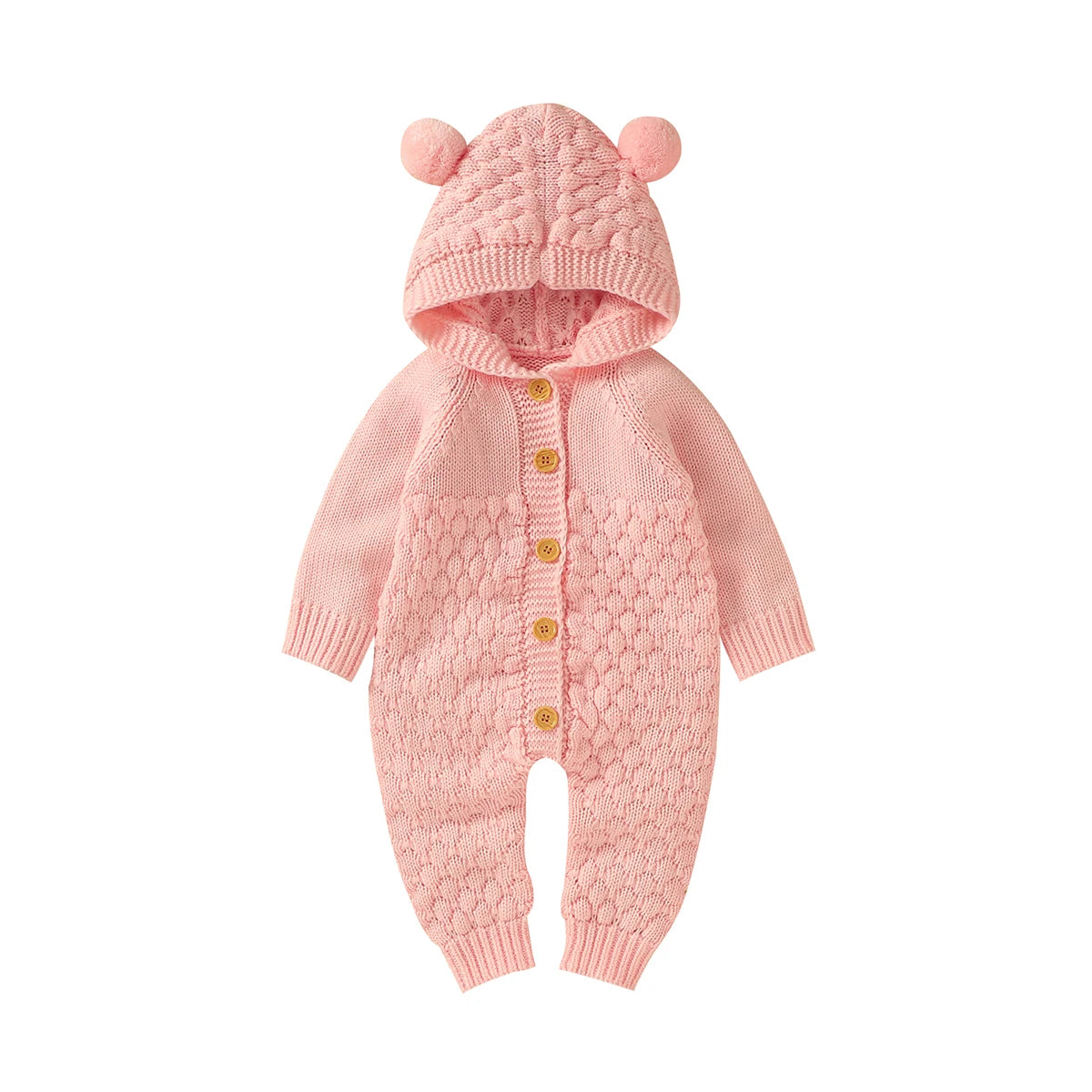 Barboteuse d'oreille 3D à manches longues pour bébés filles, combinaisons de batterie, tenues d'automne, vêtements en coton pour bébés, tenues de printemps, 0-24M