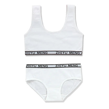 Ensemble Brassière & Culotte Fille en Coton – Doux, Confortable & Sans Fil