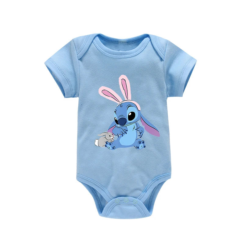 Body bébé 100 % coton – Onesie manches courtes, imprimé dessin animé, tenue d’été