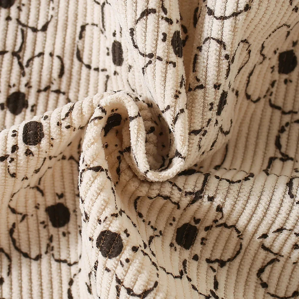 Robe Bébé Fille Élégante à Manches Longues – Dentelle & Broderie Lapin