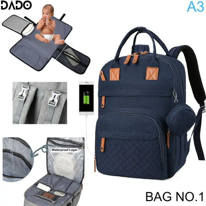 Sac à Dos à Langer Bébé Multifonction – Sac à Couches Grande Capacité Étanche