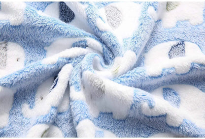 Cute Elephant Baby Blanket Newborn Swaddle Wrap Bedding Soft Warm Infant Quilt Coral Velvet Stroller Cover Babies Accessories