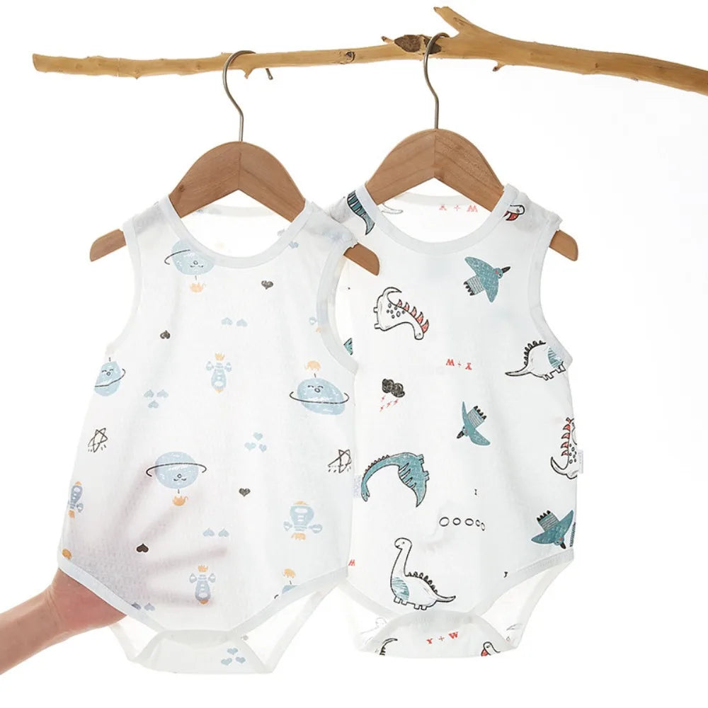 Barboteuse Bébé Coton Doux – Combinaison Été Sans Manches