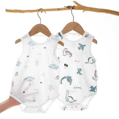 Barboteuse Bébé Coton Doux – Combinaison Été Sans Manches