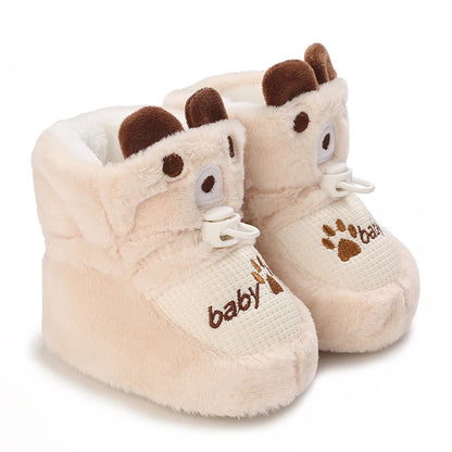 Chaussons Bébé Hiver Antidérapants – Semelle Souple Coton | Garçon & Fille