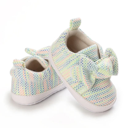 Chaussures premiers pas bébé fille – Semelle souple antidérapante – Fermeture scratch (0–12 mois)
