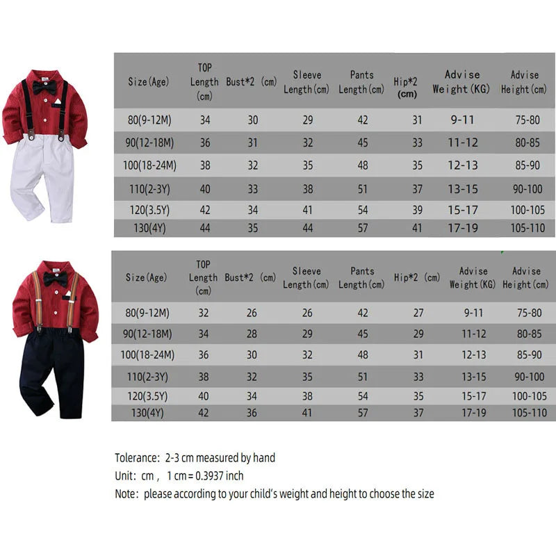 Tenue Gentleman Bébé Garçon Rouge – Ensemble Habillé avec Chapeau (Cérémonie/Anniversaire)