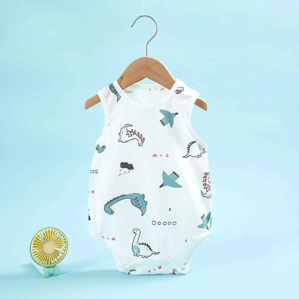Barboteuse Bébé Coton Doux – Combinaison Été Sans Manches