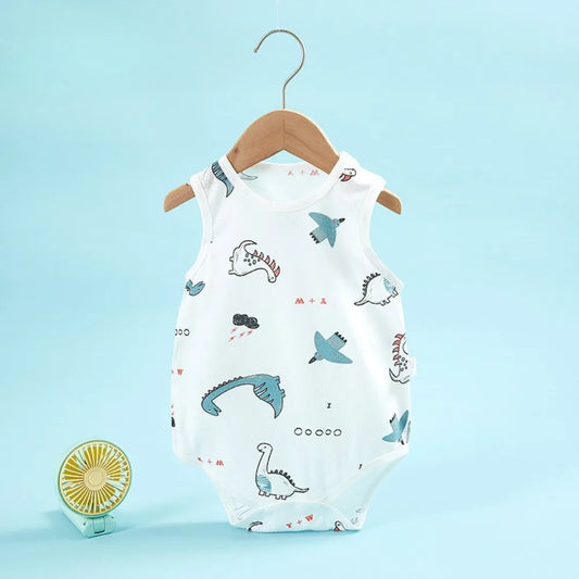 Barboteuse Bébé Coton Doux – Combinaison Été Sans Manches