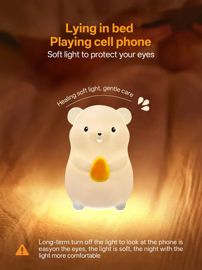 Veilleuse LED RGB Rechargable – Animaux Mignons (Tactile)